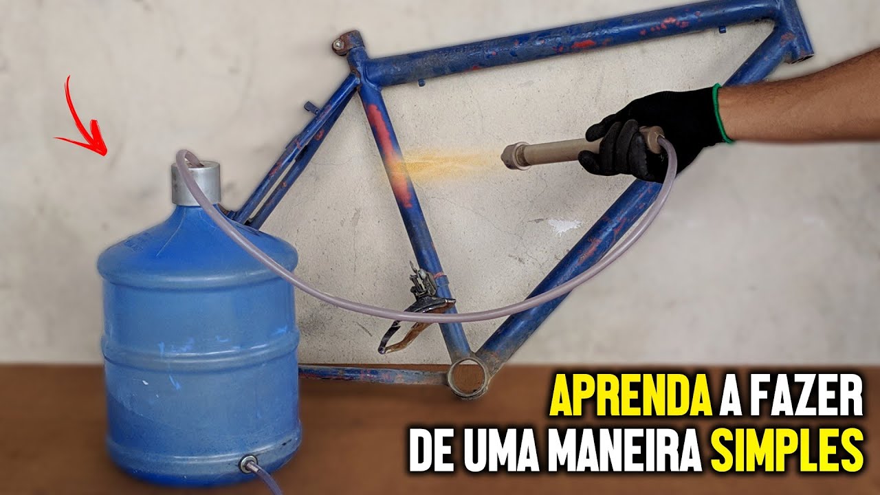 Como Fazer um Jato de Areia Caseiro com Galão de água - YouTube