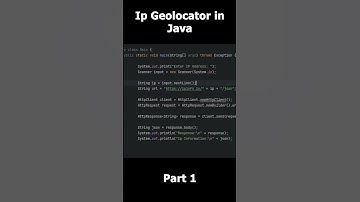 Ip Geolocator in Java