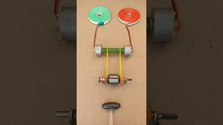 Magnetic Attraction Generator Project | Neon strip &amp; LED Light Powered by DC Motor #dcmotor #shorts