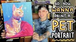 ART TIPS ✦ painting a pet portrait commission | freelance illustrator