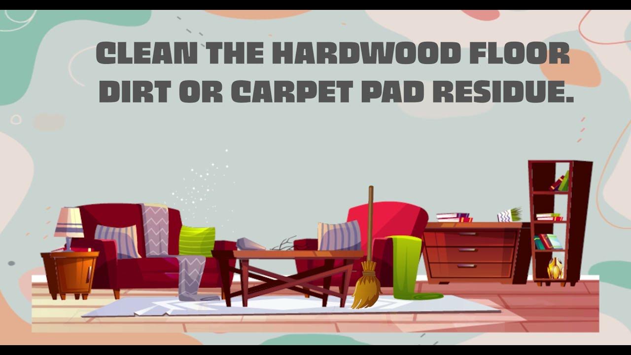 How to remove carpet pad stains from hardwood floors with strong finishes YouTube