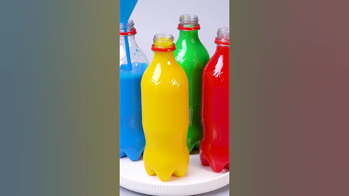 #shorts How To Make Rainbow Coca Cola Bottle Jelly, Satisfying Video Top Cake #cake #satisfyingcake