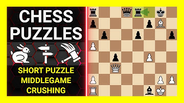 Chess Puzzles to Practice. Themes: Short puzzle, Middlegame, Crushing. Learn Chess