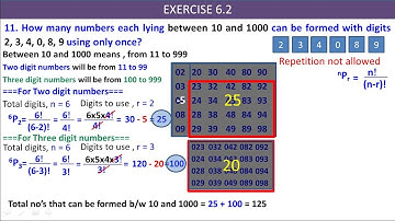 Exercise 6.2 Question 11 class 11 Permutations Maths KP Book | Ex 6.2 Q No 11 | Study With Me