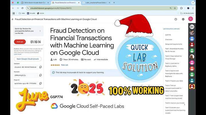 [2025] Fraud Detection on Financial Transactions with Machine Learning on Google Cloud #GSP774