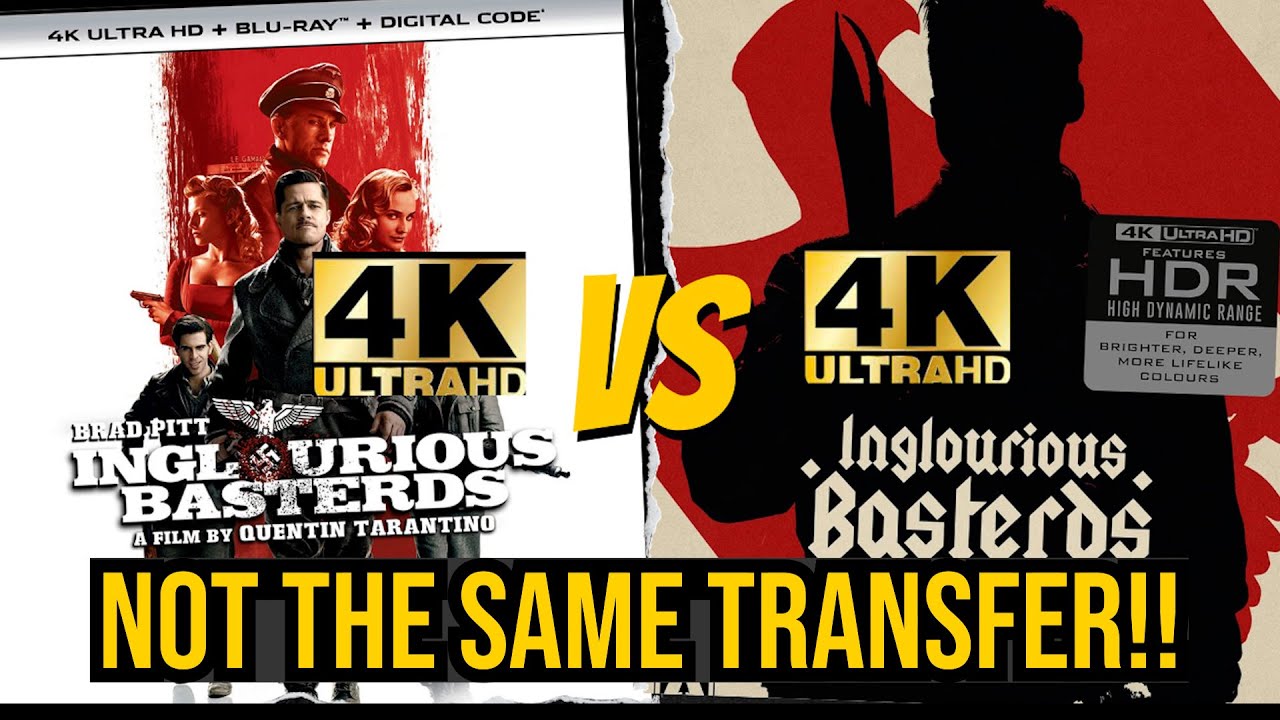 MAJOR IMPROVMENTS! Inglourious Basterds Universal 4K UHD VS. Arrow Video 4K UHD COMPARISON