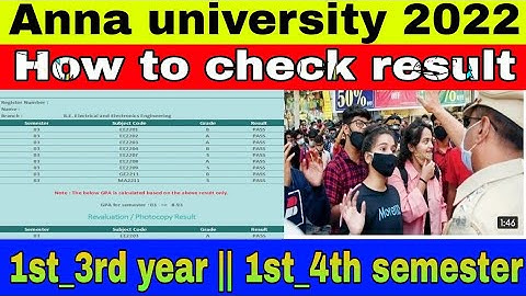 Anna University Result 2022|Anna University news today|anna University  semester result news, update