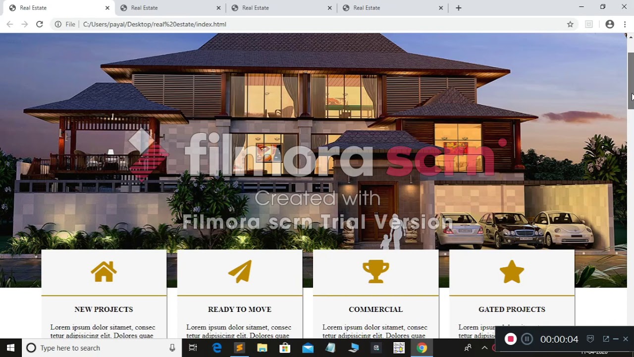 Real Estate Website using Html and Css. - YouTube