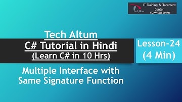 Multiple Interface with same signature function | C# Tutorial in Hindi | Lesson - 24