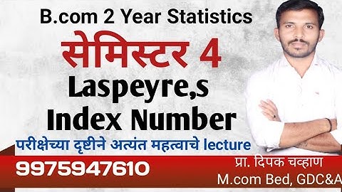B.com 2 year (Sem 4) || Statistics short Example|| Index Number || Statistics