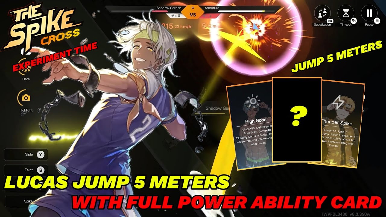 Lucas Jump 5 Meters, With Full Power Jump Ability Card, Attack 300Km/h? - The Spike Volleyball Cross