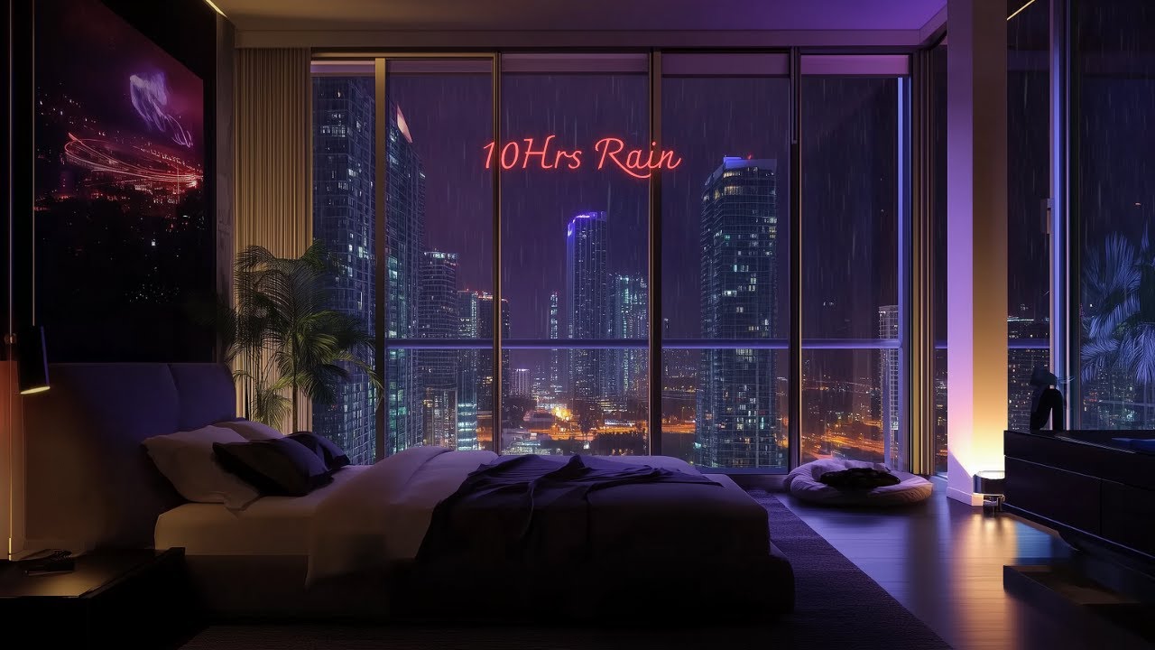 LIVE Heavy Rain In Miami – Rain Sounds For Sleep, Study & Relaxation – 4K Ambience