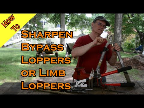 How to Sharpen, Pruning Shears, Garden Shears, Bypass Loppers or Limb Loppers.