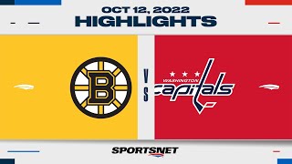 NHL Highlights | Bruins vs. Capitals - October 12, 2022