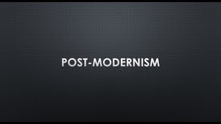 Post-modernism+exampleما بعد الحداثة+مثال