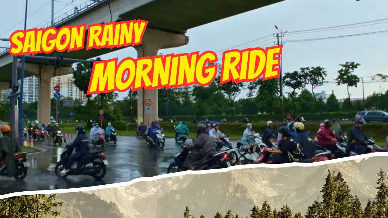Saigon Rainy Morning Ride ☔  Relaxing Vietnam Street Ambience in Thu Duc
