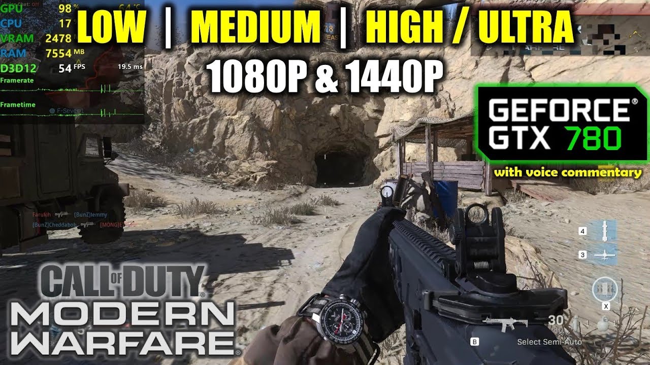 GTX 780 | Call of Duty: Modern Warfare BETA - 1080p, 1440p - All Settings