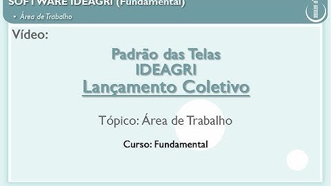 Padrão das Telas IDEAGRI (Lançamento Coletivo)