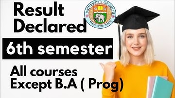 SOL sixth Semester Result Declare May June 2023 | Sol sixth semester result 2023 Except BA Prog