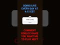 WHAT NEXT #roblox #live #livestream