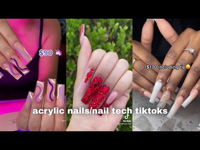 acrylic nails + nail tech tiktoks💅✨ | Bliss of TikTok Compilations class=