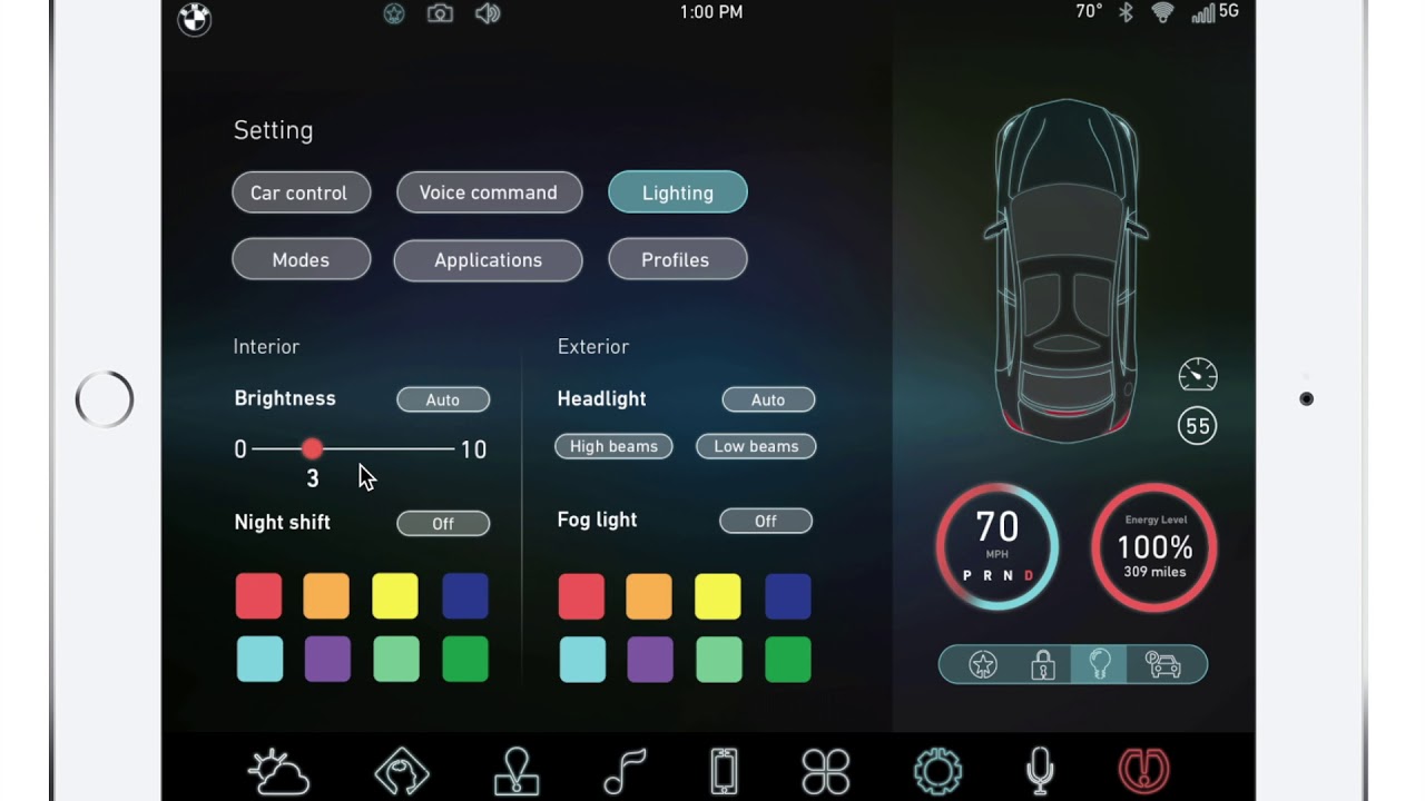 futuristic car UX/UI Scenario 3 - YouTube