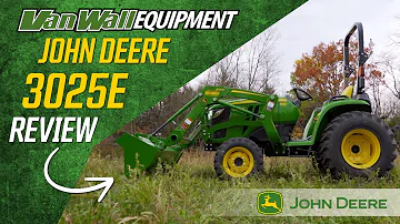 Jak velký je závěs John Deere 3025E?