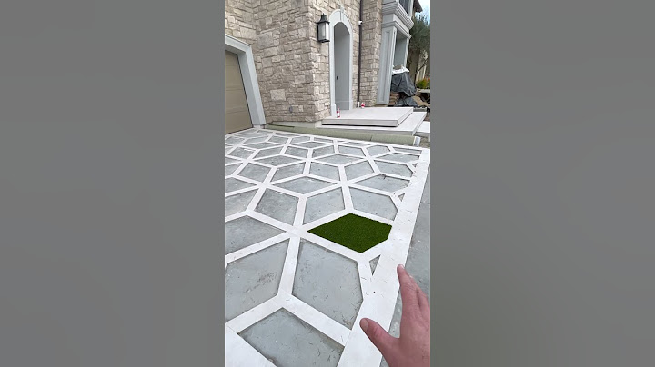 The Cleanest Driveway Design! #luxuryhome #frontyard #driveway  #turf