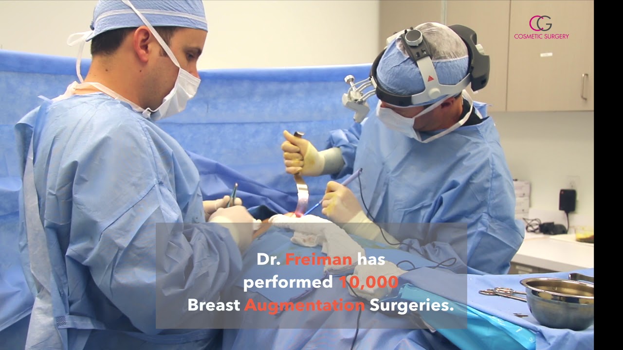 Dr Jacob Freiman At CG Cosmetic Surgery Performing Breast Augmentation 