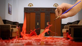 'The Shining' Model Flooded With Kool-Aid - Build Timelapse