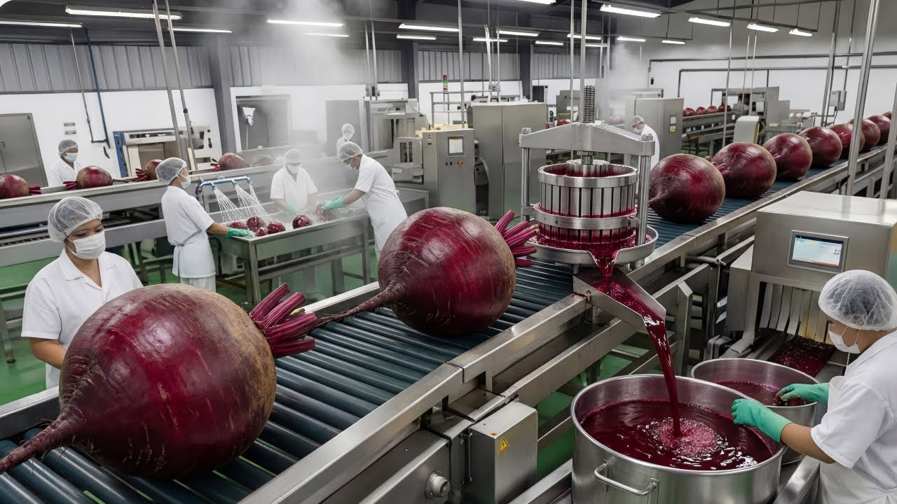 How Beetroot Juice Is REALLY Made (You Won't Believe The Factory Process) | Full Documentary