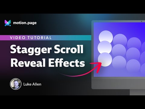 How To Create a Stagger Scroll Reveal Animation