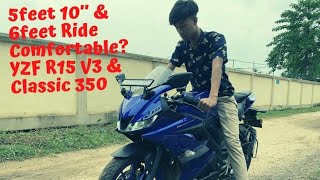 YAMAHA R15 V3 BS6 FOR TALLER GUY||HEIGHT YZF R15 V3 BS6||COMFORTABLE RIDE HEIGHT||HEIGHT SPORTSBIKE