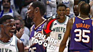 Anthony Edwards VS Kevin Durant! KD GETS COOKED IN TRASH TALKED.....