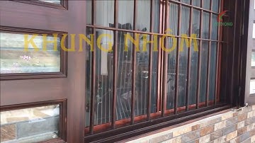 REVIEW cửa lưới chống muỗi dạng xếp màu vân gỗ