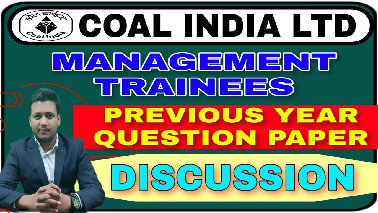 COAL INDIA LIMITED | PREVIOUS YEAR QUESTION PAPER | MANAGEMENT TRAINEE | MT | HR | CS | CIVIL |