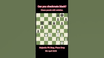 Can you checkmate? Daily Chess Puzzle April 5, 2025 #DailyChessPuzzle #ChessChallenge  #chess