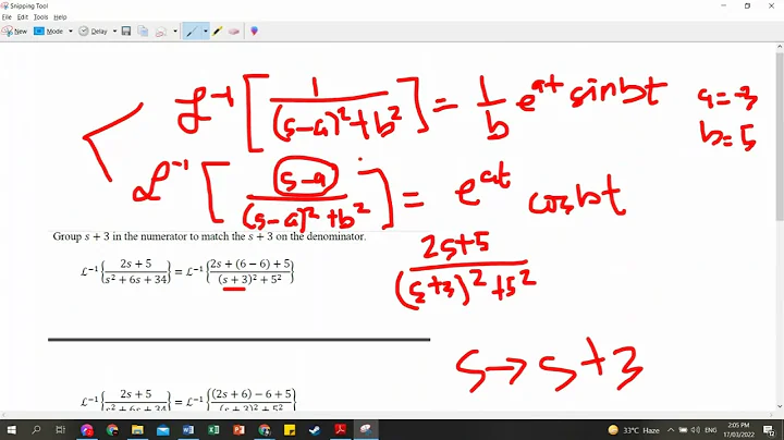 Inverse Laplace Transform Part 1
