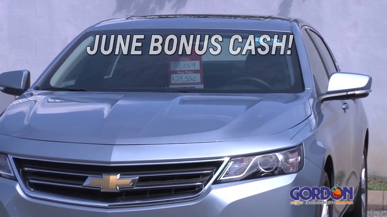 Gordon Chevrolet June Bonus Cash 2015B 75 0615 15 YouTube