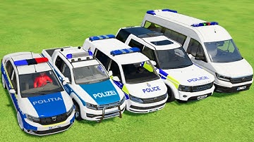 TRANSPORTING POLICE VEHICLES, AMBULANCE CAR, FIRE DEPARTMENT VEHICLES WITH MAN TRUCKS ! FS22