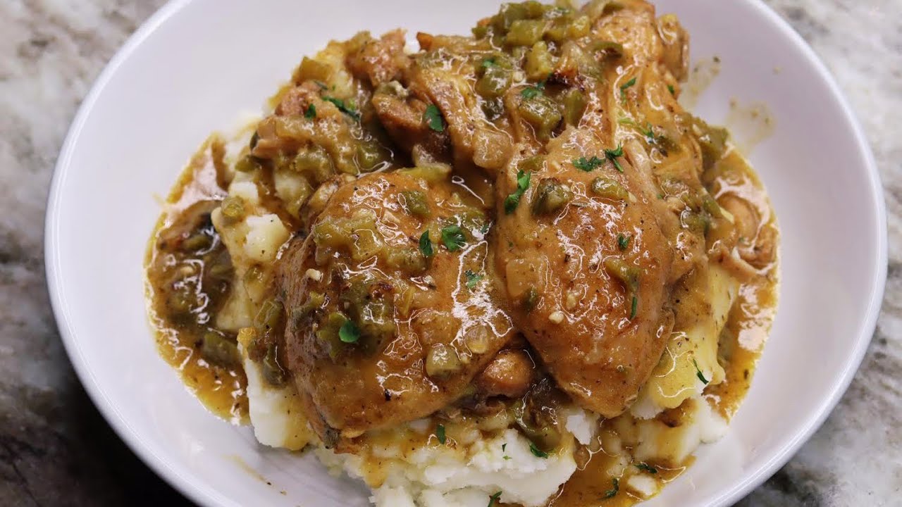 Best Smothered Chicken Recipe  QUICK AND EASY Southern Smothered Chicken 