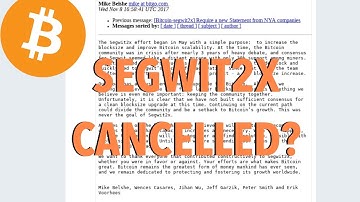 BREAKING NEWS | Segwit2x Hard Fork Cancelled? | Bitcoin Hits All Time High Of $7898