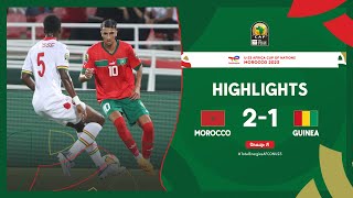 Morocco 🆚 Guinea | Highlights - #TotalEnergiesAFCONU23 - MD1 Group A