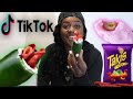 Trying VIRAL TikTok Snacks | Pickles w/Cotton Candy | JALAPEÑO WITH CREAM CHEESE & TAKIS