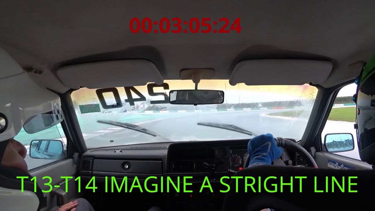 1 lap of Sepang International Circuit in wet conditions