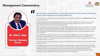 ALLIED DIGITAL SERVICES LTD Investors Presentation for FY & Q March 2024