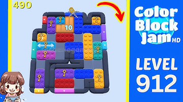 Color Block Jam Level 490 (912) Solution Walkthrough