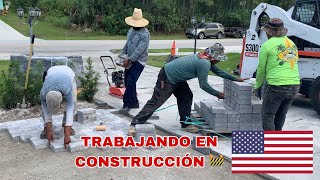 UNOS DE LOS TRABAJOS MÁS BIEN PAGADOS EN USA 🇺🇸 CONSTRUCCIÓN #pavers #usa #bricks