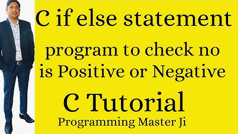 if else c program to check no is positive or negative