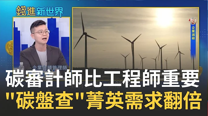 全球新增1400萬職缺未來"碳審計師"比工程師還重要!? 環工會計"雙棲"綠領人才...."碳盤查"菁英需求翻倍！｜王志郁 主持｜20221107｜ 錢進新世界 feat.Ray - 天天要聞
